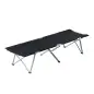 Cama de Acampada Plegable de Tela Oxford 600D con Marco Metálico Carga 136 kg para Playa Senderismo 193x64x40 cm Negro