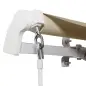 Toldo para Balcón 350x250 cm con Manivela de Metal Impermeable y Anti-UV para Jardín Terraza Ventanas Crema
