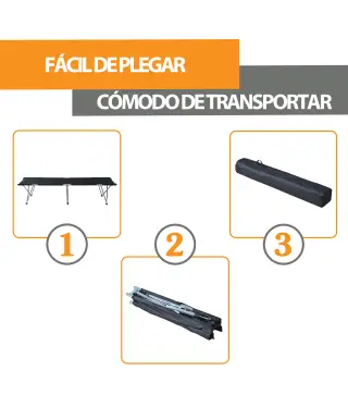 Cama de Acampada Plegable de Tela Oxford 600D con Marco Metálico Carga 136 kg para Playa Senderismo 193x64x40 cm Negro