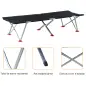 Cama de Acampada Plegable de Tela Oxford 600D con Marco Metálico Carga 136 kg para Playa Senderismo 193x64x40 cm Negro