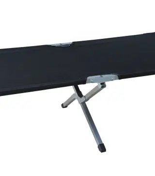 Cama de Acampada Plegable de Tela Oxford 600D con Marco Metálico Carga 136 kg para Playa Senderismo 193x64x40 cm Negro