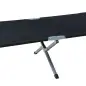 Cama de Acampada Plegable de Tela Oxford 600D con Marco Metálico Carga 136 kg para Playa Senderismo 193x64x40 cm Negro