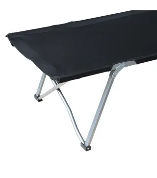 Cama de Acampada Plegable de Tela Oxford 600D con Marco Metálico Carga 136 kg para Playa Senderismo 193x64x40 cm Negro