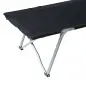 Cama de Acampada Plegable de Tela Oxford 600D con Marco Metálico Carga 136 kg para Playa Senderismo 193x64x40 cm Negro