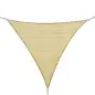 Toldo Vela Triangular 3x3x3 m Vela de Sombra para Jardín Patio Terraza HDPE Anti UV y Transpirable Color Arena