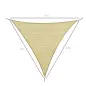 Toldo Vela Triangular 3x3x3 m Vela de Sombra para Jardín Patio Terraza HDPE Anti UV y Transpirable Color Arena
