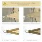 Toldo Vela Triangular 3x3x3 m Vela de Sombra para Jardín Patio Terraza HDPE Anti UV y Transpirable Color Arena