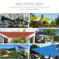 Toldo Vela Triangular 3x3x3 m Vela de Sombra para Jardín Patio Terraza HDPE Anti UV y Transpirable Color Arena