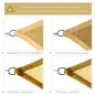 Toldo Vela Rectangular 4x3 m Vela de Sombra para Jardín Patio Terraza HDPE Anti UV y Transpirable Color Arena