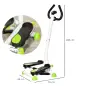 Máquina de Steps Mini Stepper para Fitness en Casa con Pantalla LCD y Pedales Antideslizantes 55x44x108cm Blanco y Verde