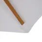 Sombrilla Terraza Exterior Ø300 cm con Techo Ventilado y Poste Desmontable de Madera para Terraza Patio Blanco