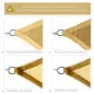 Toldo Vela Cuadrado 3x3 m Vela de Sombra para Jardín Patio Terraza HDPE Anti UV y Transpirable Color Arena