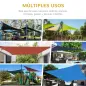 Toldo Vela Cuadrado 3x3 m Vela de Sombra para Jardín Patio Terraza HDPE Anti UV y Transpirable Color Arena