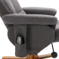Sillón Relax Reclinable con Reposapiés 10 Puntos de Masaje Giratorio Mando a Distancia Bolsillo Lateral Gris Oscuro
