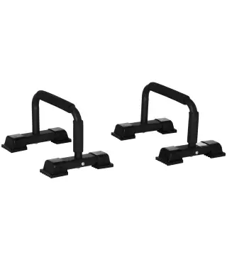 Barras Paralelas Calistenia de Acero con Alfombra Antideslizante para Entrenamiento en Gimnasio Hogar 36x25x20 cm Negro