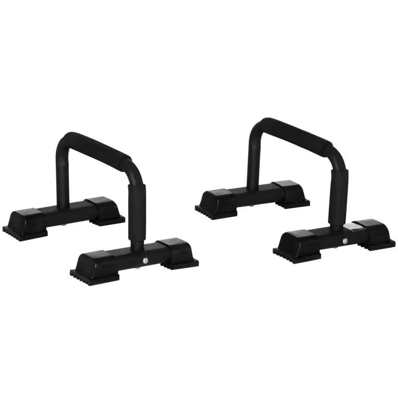Barras Paralelas Calistenia de Acero con Alfombra Antideslizante para Entrenamiento en Gimnasio Hogar 36x25x20 cm Negro
