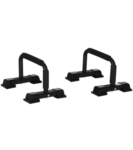 Barras Paralelas Calistenia de Acero con Alfombra Antideslizante para Entrenamiento en Gimnasio Hogar 36x25x20 cm Negro