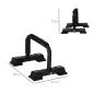 Barras Paralelas Calistenia de Acero con Alfombra Antideslizante para Entrenamiento en Gimnasio Hogar 36x25x20 cm Negro