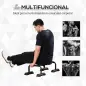 Barras Paralelas Calistenia de Acero con Alfombra Antideslizante para Entrenamiento en Gimnasio Hogar 36x25x20 cm Negro