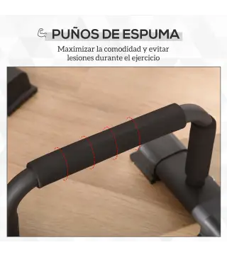 Barras Paralelas Calistenia de Acero con Alfombra Antideslizante para Entrenamiento en Gimnasio Hogar 36x25x20 cm Negro