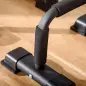 Barras Paralelas Calistenia de Acero con Alfombra Antideslizante para Entrenamiento en Gimnasio Hogar 36x25x20 cm Negro
