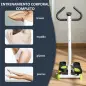 Máquina de Steps Mini Stepper para Fitness en Casa con Pantalla LCD y Pedales Antideslizantes 55x44x108cm Blanco y Verde
