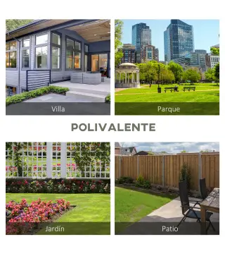 Banco de Jardín de 2 Plazas Banco Exterior de Acero con Reposabrazos y Respaldo Decorativo para Terraza Balcón Patio Carga 240 k