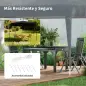 Carpa Plegable 3x3 m Pop-up Cenador de Jardín Altura Ajustable con Bolsa de Transporte Anti-UV Impermeable Gris