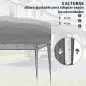 Carpa Plegable 3x3 m Pop-up Cenador de Jardín Altura Ajustable con Bolsa de Transporte Anti-UV Impermeable Gris