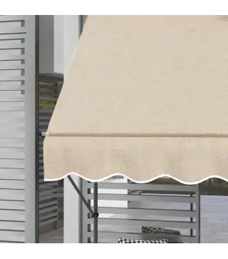Toldo autoportante retráctil de 1,5x1,2x2,1-3 m con inclinación ajustable metal aluminio poliéster sable