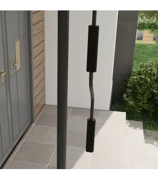 Toldo autoportante retráctil de 1,5x1,2x2,1-3 m con inclinación ajustable metal aluminio poliéster sable