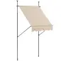Toldo autoportante retráctil de 1,5x1,2x2,1-3 m con inclinación ajustable metal aluminio poliéster sable