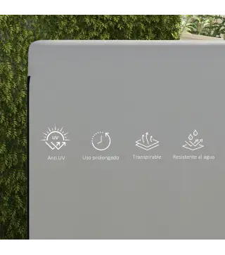 Funda Protectora Impermeable para Balancín de Jardín 3 Plazas con Cremallera Antipolvo y Antiviento 215x155x150 cm