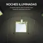 Tienda de Campaña para 3 Personas con Ventanas Gancho Bolsa de Transporte Impermeable 3000 mm 470x220x150 cm Verde