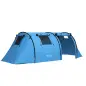 Tienda de Campaña para 3 Personas con Ventanas Gancho Bolsa de Transporte Impermeable 3000 mm 470x220x150 cm Azul Celeste