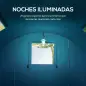 Tienda de Campaña para 3 Personas con Ventanas Gancho Bolsa de Transporte Impermeable 3000 mm 470x220x150 cm Azul Celeste