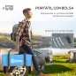 Tienda de Campaña para 3 Personas con Ventanas Gancho Bolsa de Transporte Impermeable 3000 mm 470x220x150 cm Azul Celeste