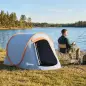 Tienda de Campaña Pop-Up para 2-3 Personas Plegable Impermeable de 2000 mm con Bolsa de Transporte 245x148x105 cm Gris