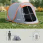Tienda de Campaña Pop-Up para 2-3 Personas Plegable Impermeable de 2000 mm con Bolsa de Transporte 245x148x105 cm Gris