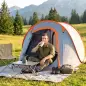 Tienda de Campaña Pop-Up para 2-3 Personas Plegable Impermeable de 2000 mm con Bolsa de Transporte 245x148x105 cm Gris