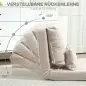 Sofá Cama Individual Plegable Sofá Cama Tapizado en Lino con Respaldo Ajustable 5 Posiciones 1 Almohada Beige Sofá Cama Individual Plegable Sofá Cama Tapizado en Lino con Respaldo Ajustable 5 Posiciones 1 Almohada Beige