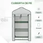 Invernadero de Jardín con 3 Estantes 1 Puerta con Cremallera para Cultivo de Plantas 59x39x127 cm Blanco Invernadero de Jardín con 3 Estantes 1 Puerta con Cremallera para Cultivo de Plantas 59x39x127 cm Blanco