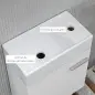 Mueble de Baño con Lavabo de Pared con Puerta con Cierre Suave y Armario 40x23x50 cm Blanco Brillante