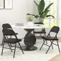 Juego de 4 Sillas Plegables Acolchadas con Respaldo y Estructura de Acero para Salón Comedor Cocina 45x46x78 cm Negro