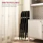 Juego de 4 Sillas Plegables Acolchadas con Respaldo y Estructura de Acero para Salón Comedor Cocina 45x46x78 cm Negro