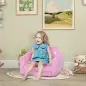 Sofá Infantil Plegable 2 en 1 Tapizado de Tela Luminosa con Patrón de Nubes Cojín y Funda Lavables Rosa Sofá Infantil Plegable 2 en 1 Tapizado de Tela Luminosa con Patrón de Nubes Cojín y Funda Lavables Rosa
