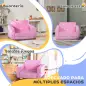 Sofá Infantil Plegable 2 en 1 Tapizado de Tela Luminosa con Patrón de Nubes Cojín y Funda Lavables Rosa Sofá Infantil Plegable 2 en 1 Tapizado de Tela Luminosa con Patrón de Nubes Cojín y Funda Lavables Rosa