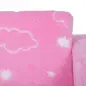 Sofá Infantil Plegable 2 en 1 Tapizado de Tela Luminosa con Patrón de Nubes Cojín y Funda Lavables Rosa Sofá Infantil Plegable 2 en 1 Tapizado de Tela Luminosa con Patrón de Nubes Cojín y Funda Lavables Rosa