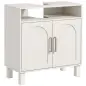 Mueble Bajo Lavabo con Estante Ajustable para Lavabos sin Pedestal 60x30x63 cm Blanco Crema Mueble Bajo Lavabo con Estante Ajustable para Lavabos sin Pedestal 60x30x63 cm Blanco Crema