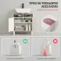 Mueble Bajo Lavabo con Estante Ajustable para Lavabos sin Pedestal 60x30x63 cm Blanco Crema Mueble Bajo Lavabo con Estante Ajustable para Lavabos sin Pedestal 60x30x63 cm Blanco Crema